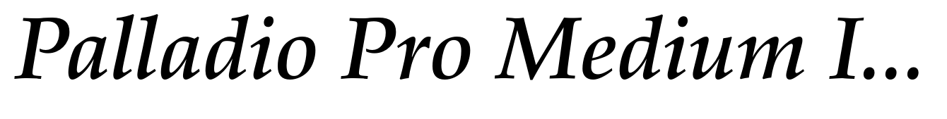 Palladio Pro Medium Italic